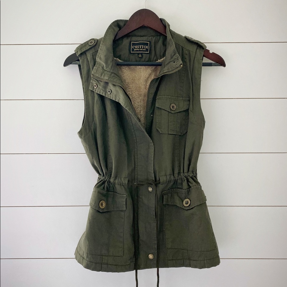 NWOT Green Utility Vest